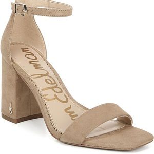 Almost new Sam Edelman Daniella ankle suede nude sandal heel